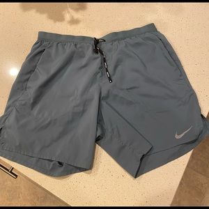 Blue Green Nike Running Shorts 6.5 in inseam